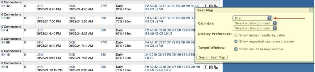 emirates game changer routes seats