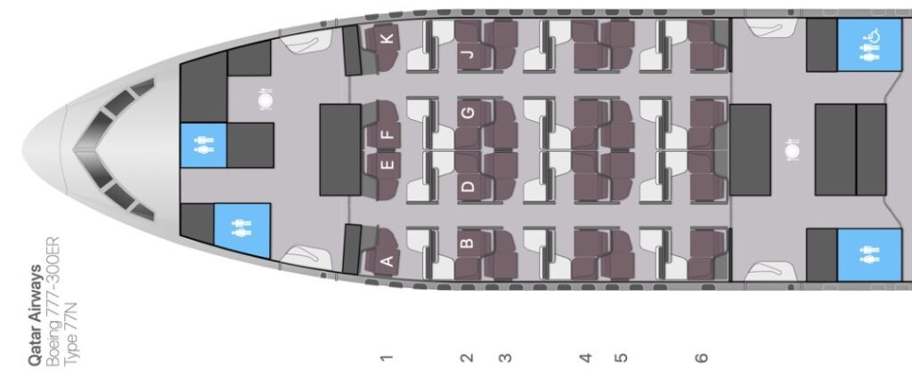 Qatar Airways Qsuite 777 300ER 24 Suite Cabin