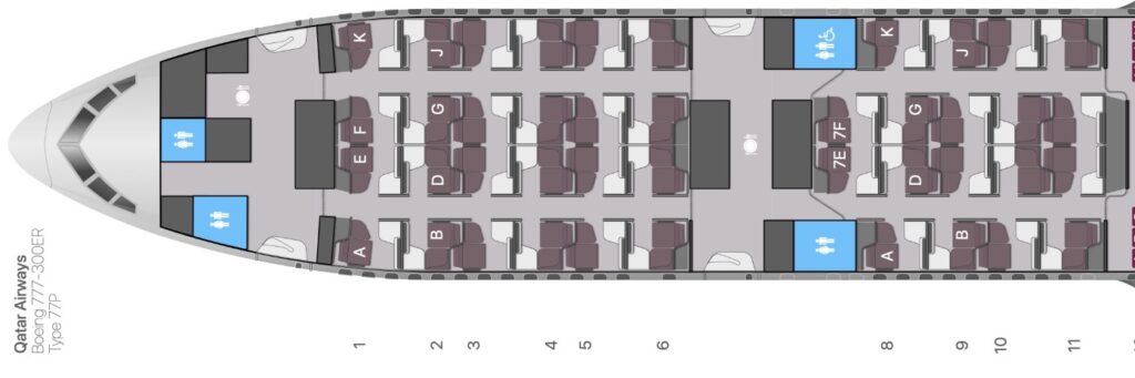 Qatar Airways Qsuite 777 300ER 42 Suite Cabin