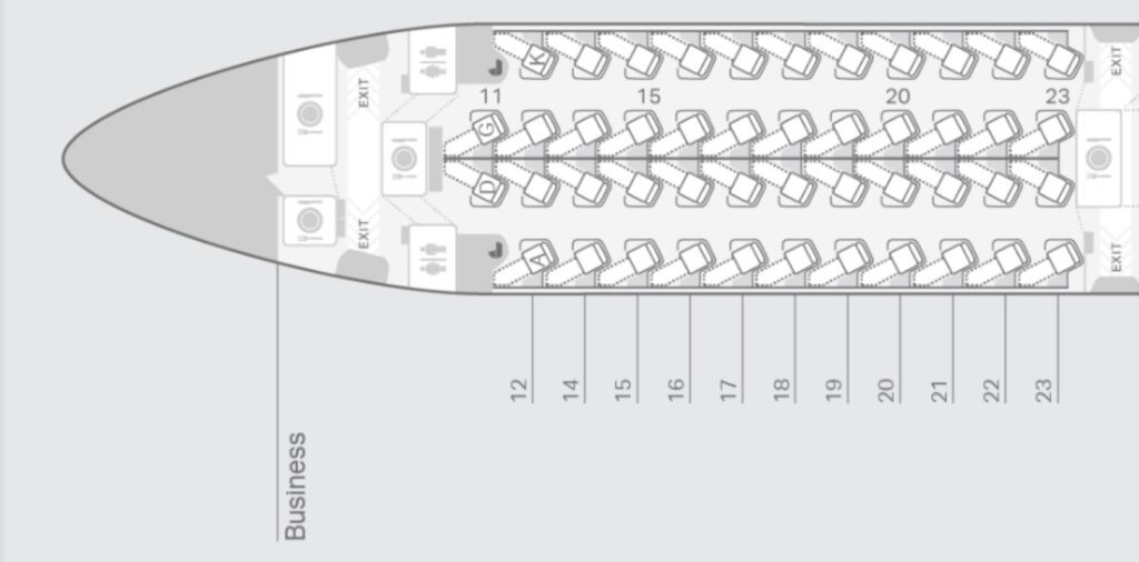 cathay pacific a350 1000 business class seat map