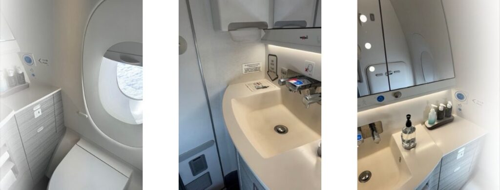 cathay pacific a350 1000 business class bathroom toilet