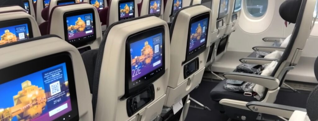 Qatar Airways A350 900 Economy Class Seat Map