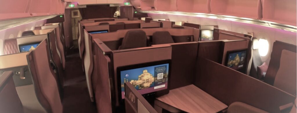 Qatar Airways QSuite A350 900 seat map