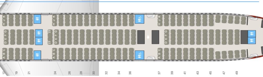 Emirates Airlines Boeing 777-300ER Seat Map