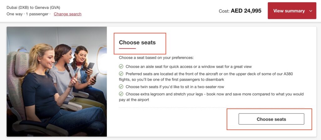 Emirates 777-300ER Seat Map