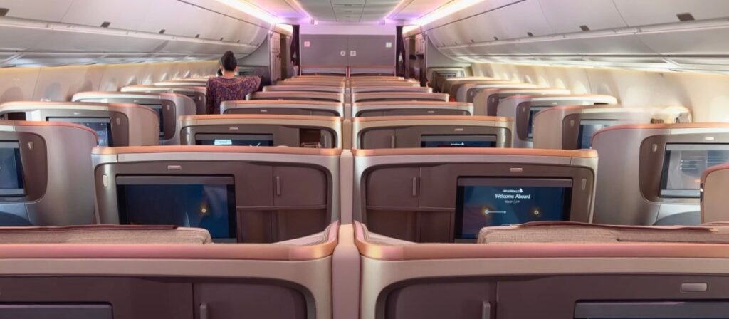 Singapore Airlines A350 900 Business Class Seat Map