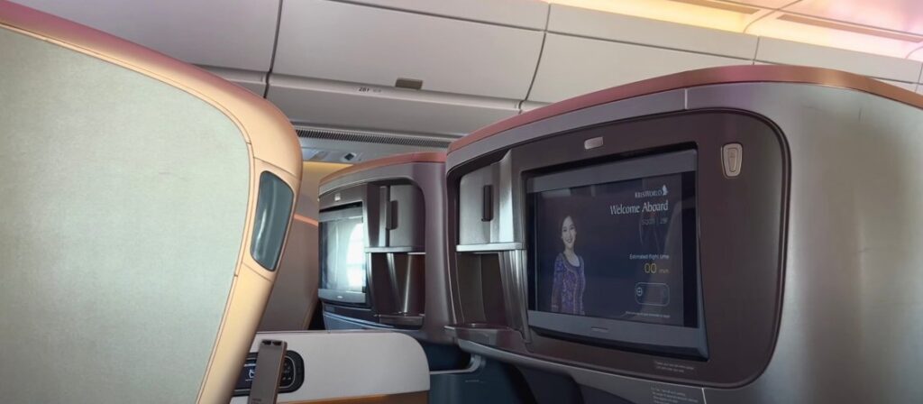 Singapore Airlines A350 900 Business Class Seat Map