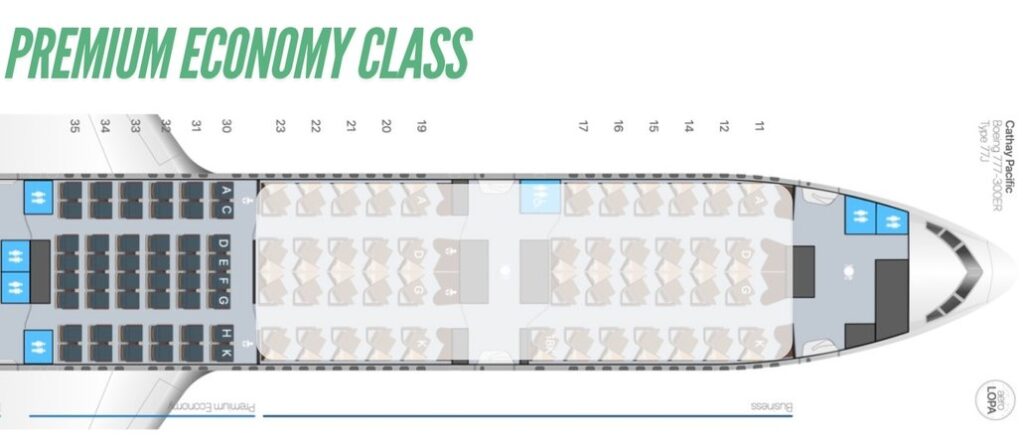 cathay pacific 777-300er seat map