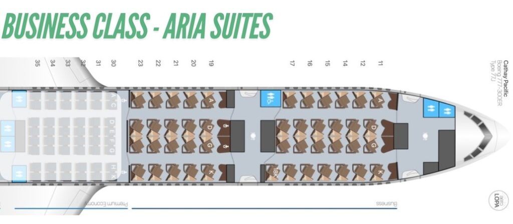 cathay pacific 777-300er seat map