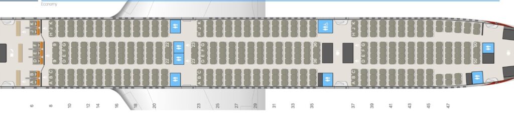 Emirates Airlines Boeing 777-300ER Seat Map