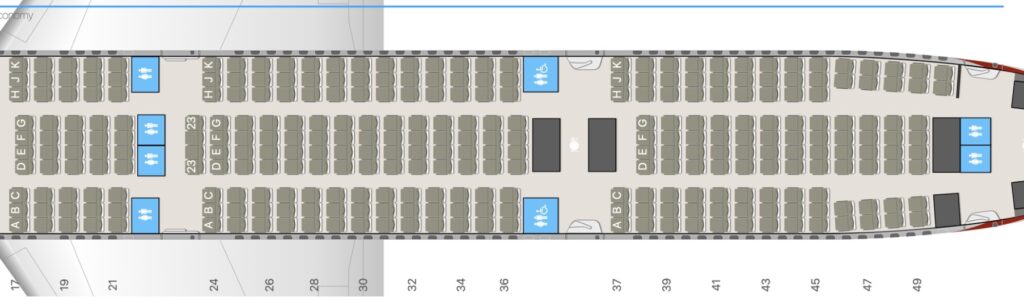 Emirates Airlines Boeing 777-300ER Seat Map