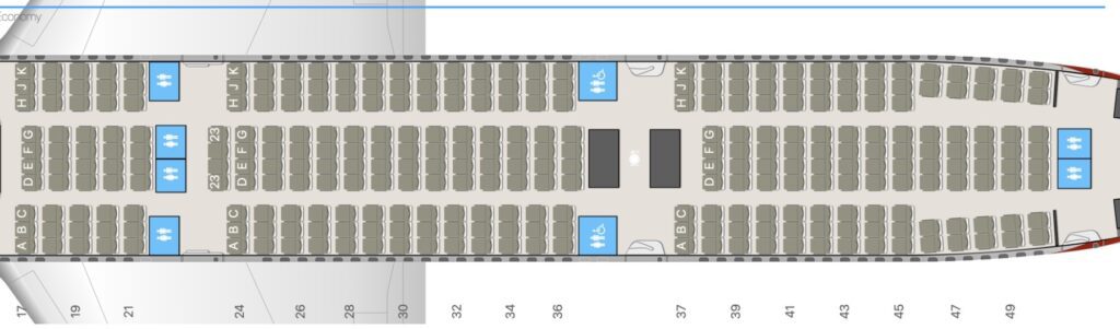 Emirates Airlines Boeing 777-300ER Seat Map