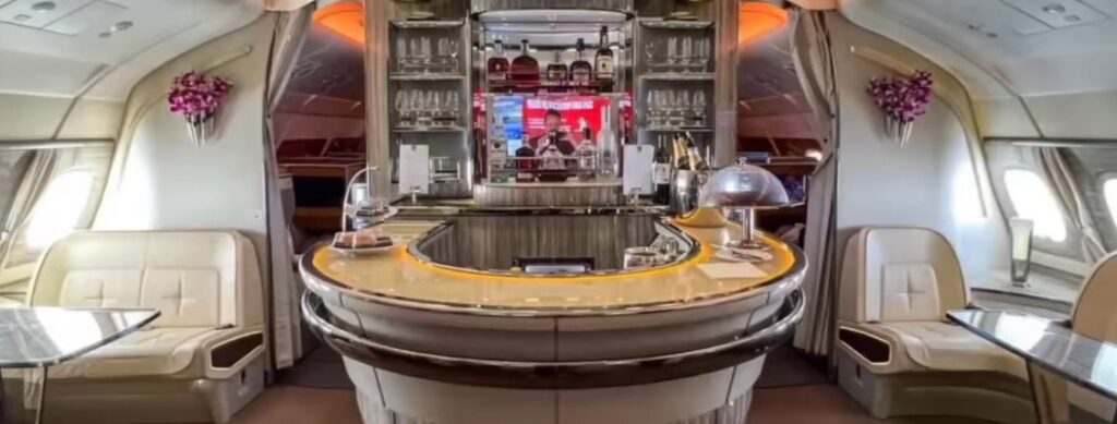 emirates airbus a380-800 seat plan onboard bar